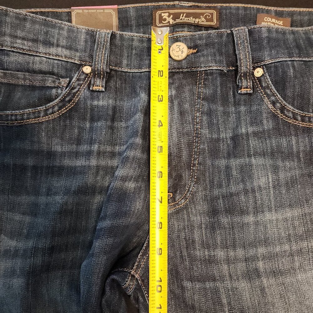 Heritage NWT Cotton Blend Courage Five Pocket Jeans Size 34x34 Blue Denim - Picture 12 of 16